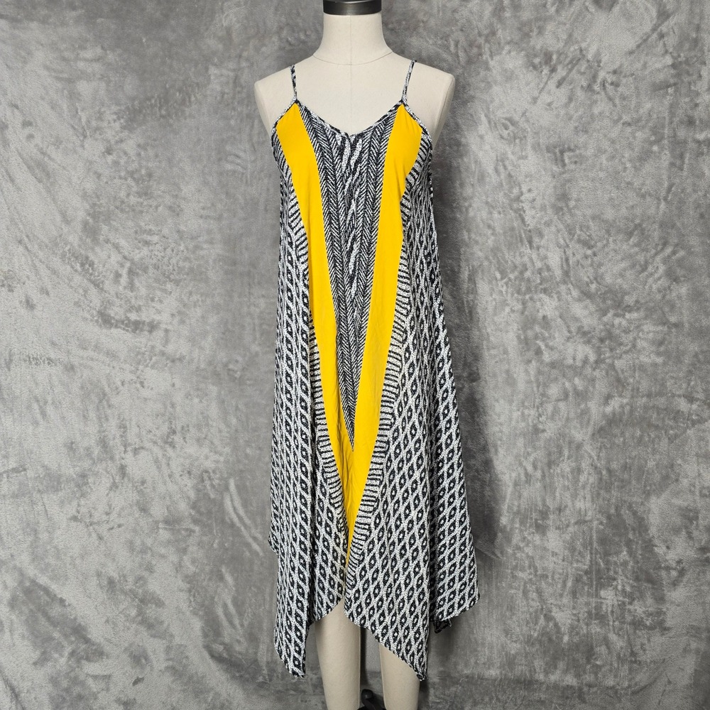 Mlle Gabrielle Midi Dress Women S Geometric Boho‎ Abstract Handkerchief Festival